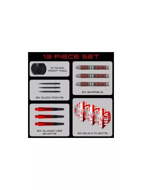 Dart szett steel Harrows Damon Heta Series 3 QP 23g, 90% wolfram