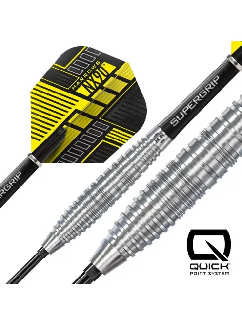 Dart szett steel Harrows NX90 Bomb Quick Point 21g, 90% wolfram