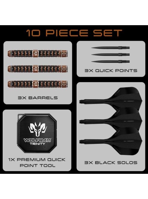 Dart szett steel Harrows QP Wolfram Trinity 21g, 97%
