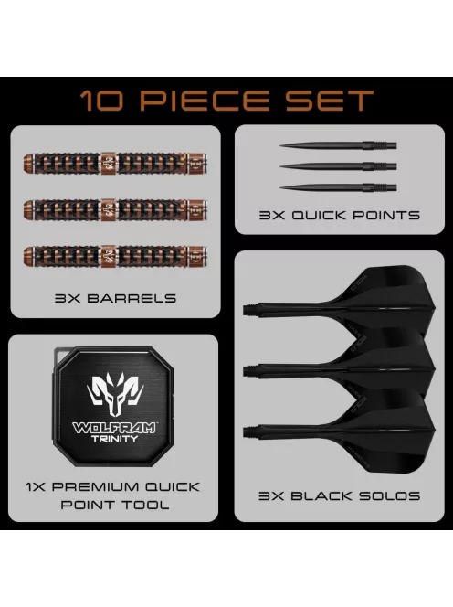 Dart szett steel Harrows QP Wolfram Trinity 25g, 97%