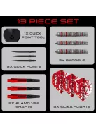 dart szett steel Harrows Damon Heta Series 4, Quick Point, 21gr, 90% 