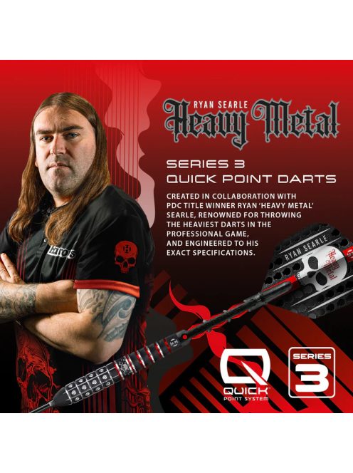dart szett steel Harrows Ryan Searle Series 3, Quick Point, 22gr, 90% 