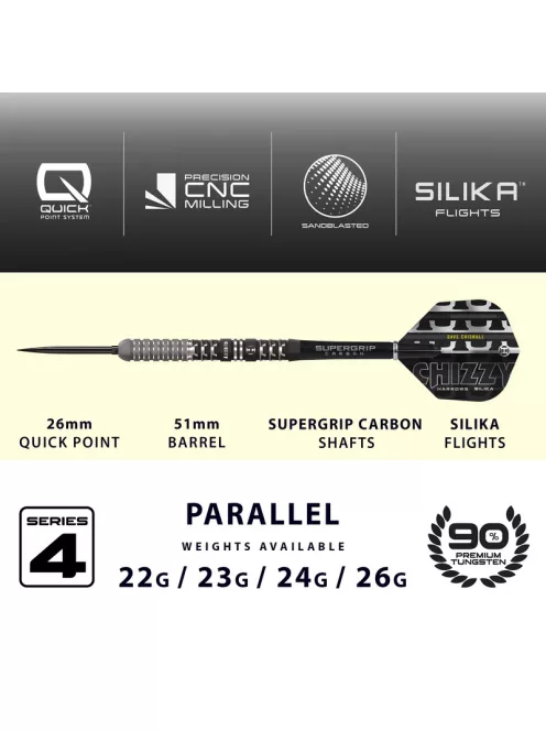 dart szett steel Harrows CHIZZY Series 4, Quick Point, 22gr, 90% 