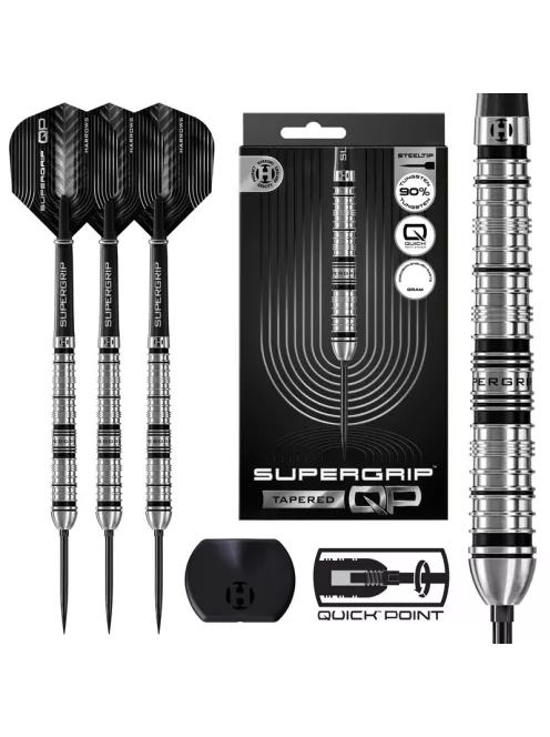 dart szett steel Harrows Supergrip QP Tapered, Quick Point, 22gr, 90% 