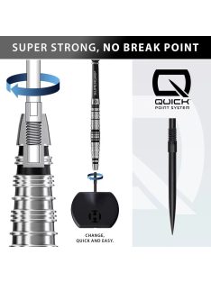 Dart szett steel Harrows QP Supergrip Torpedo 23g, 90%