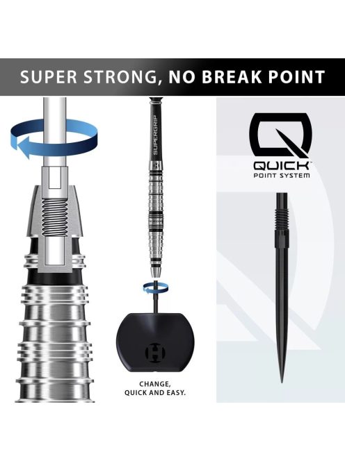 Dart szett steel Harrows QP Supergrip Torpedo 23g, 90%