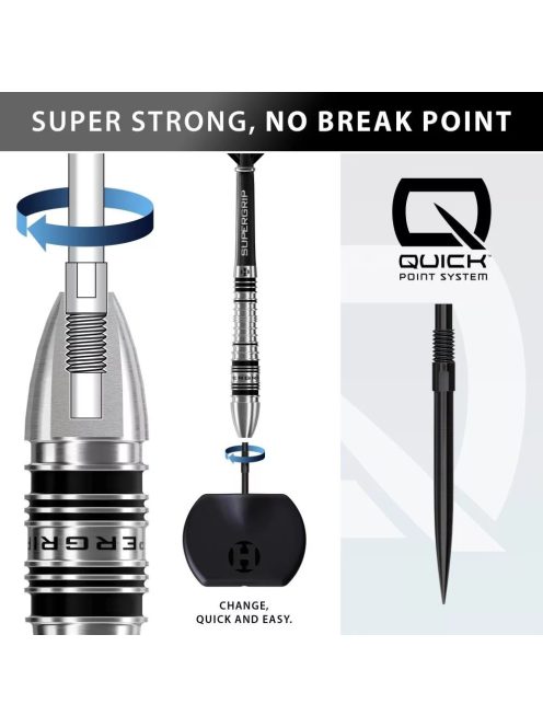 Dart szett steel Harrows QP Supergrip Bomb 25g, 90%