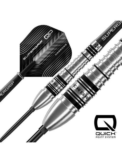 Dart szett steel Harrows QP Supergrip Bomb 25g, 90%