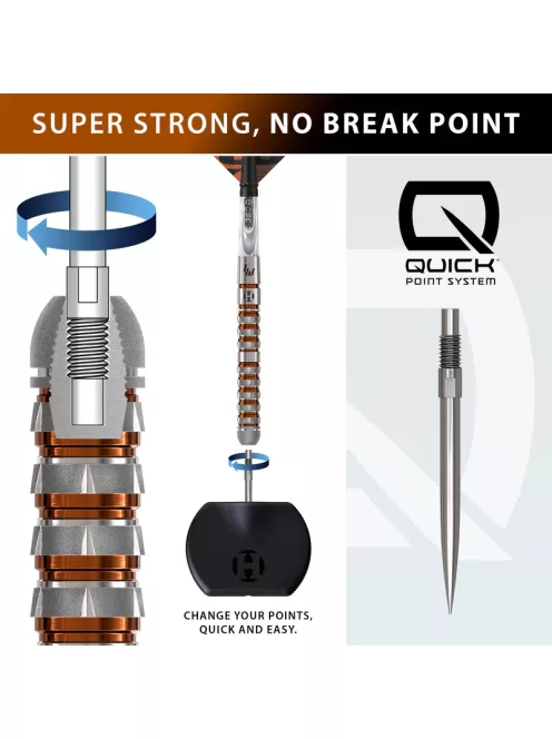 dart szett steel Harrows Luke Woodhouse Series 3, Quick Point, 21gr, 90% 