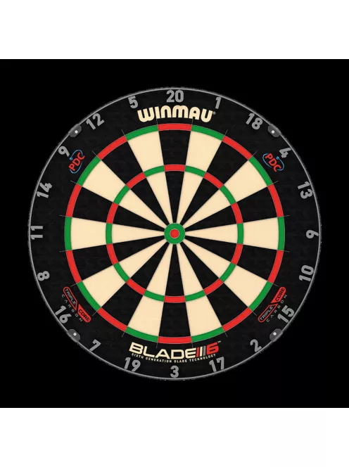 darts tábla Winmau Blade 6 Triple Core + 2 szett (6db) Winmau Nero B6 brass 18,5gr nyíl 