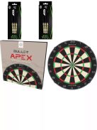 darts tábla  Bullet Apex + 2 szett steel Dart szett XQMAX BK COATED , 23g