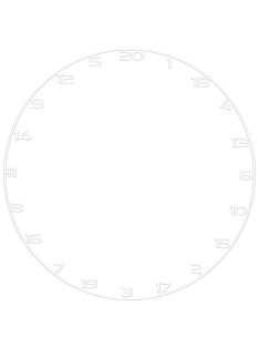 Bullet számgyűrű steel sisal táblákhoz, fehér