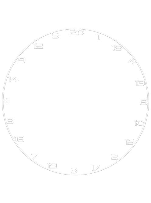 Bullet számgyűrű steel sisal táblákhoz, fehér