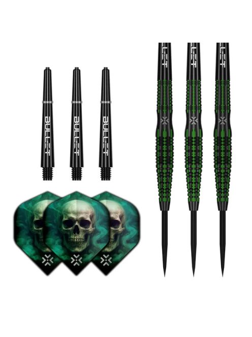 Darts szett Bullet Poison steel  22g 90%