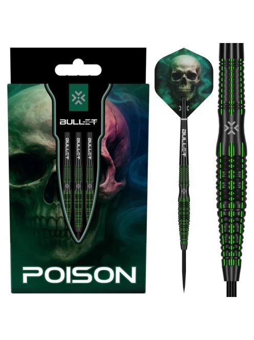 Darts szett Bullet Poison steel  24g 90%