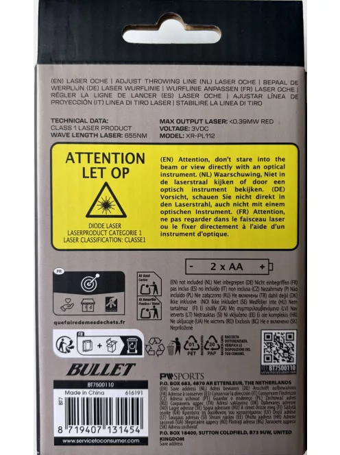 Bullet darts lézeres startvonal kivetítő