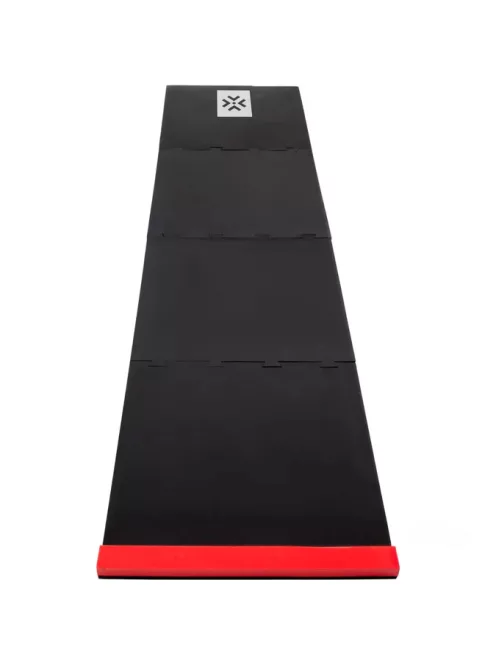 Darts szőnyeg Bullet Puzzle fekete, piros dobóléccel (dart mat)