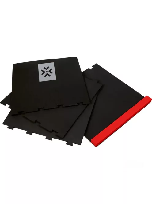 Darts szőnyeg Bullet Puzzle fekete, piros dobóléccel (dart mat)