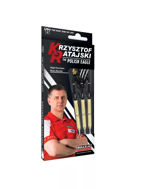 BULL'S Krzysztof Ratajski Brass Gold Steel Dart, 22g