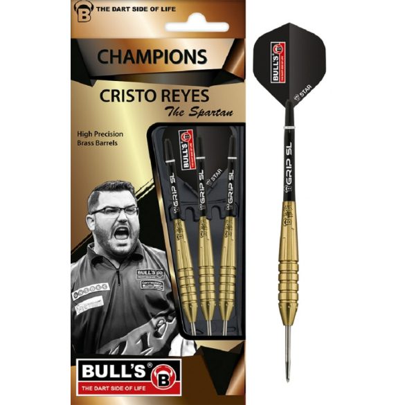dart szett BULL'S "Cristo Reyes" Original Brass Steel Darts 21gr