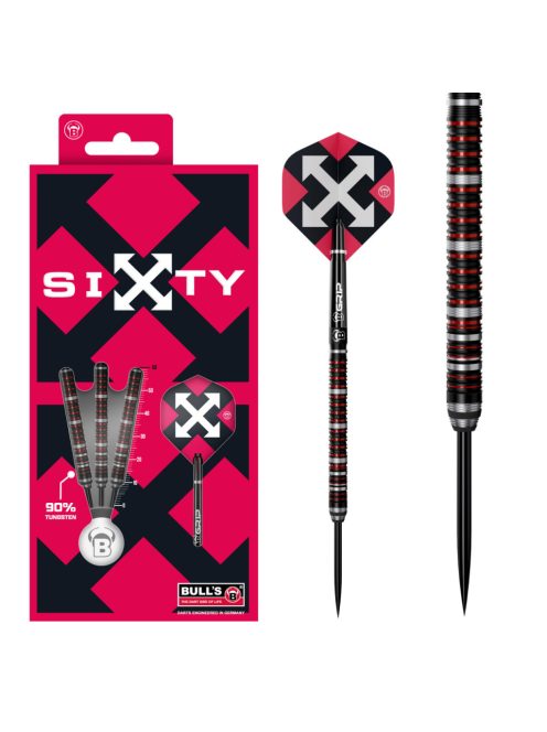 Dart szett Bull's  Sixty S2, steel, 25g, 90%
