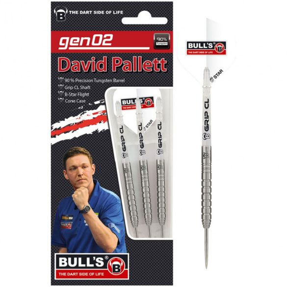 Dart szett Bull's Champions David Pallet GEN2 steel 22gr 90%