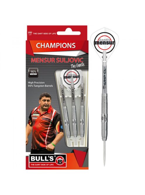 BULL'S Champions Mensur Suljovic 90% Steel Dart 21g gravírozott