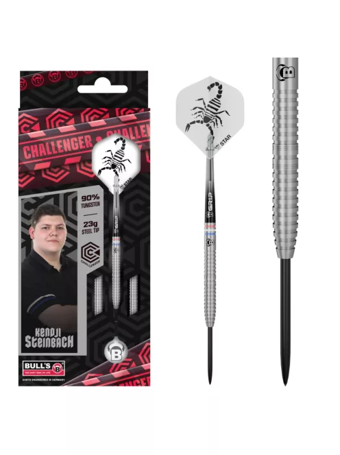 Dart szett Bull's Kendji Steinbach Challenger, steel, 23g, 90%