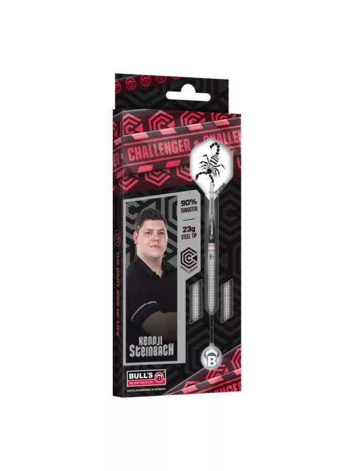 Dart szett Bull's Kendji Steinbach Challenger, steel, 23g, 90%