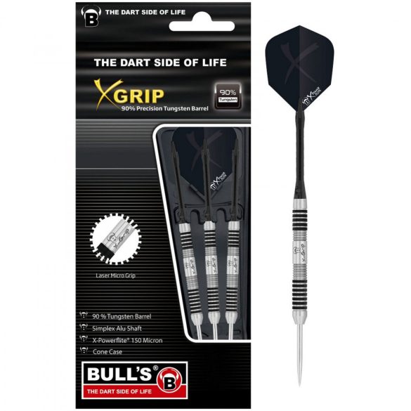 dart szett Bull's X-Grip X7 steel 23gr 90%