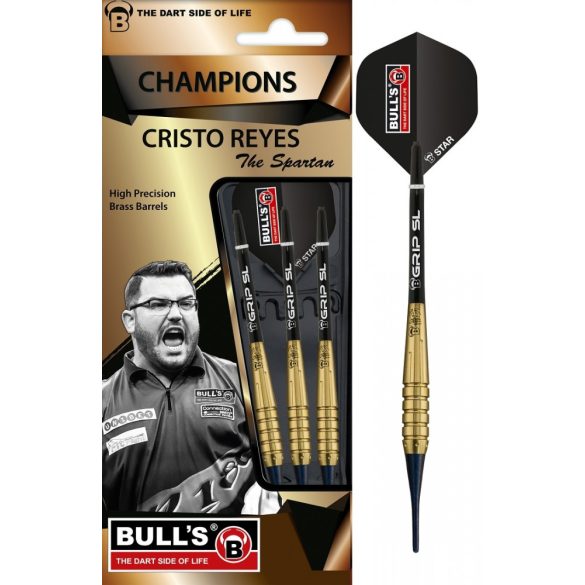 dart szett BULL'S "Cristo Reyes" Original Brass Soft Darts 18gr