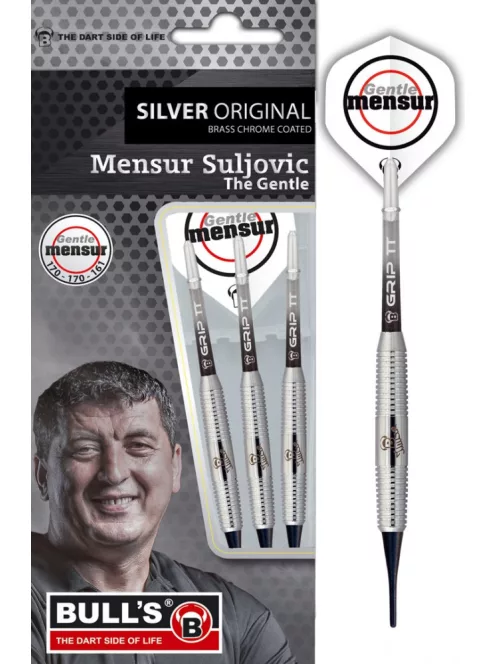 dart set BULL'S "Mensur Suljovic" Team Player silver Soft Dart 18gr