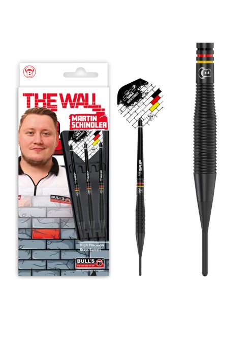 Dart szett BULL'S Martin Schindler Black Brass Soft black brass 18gr