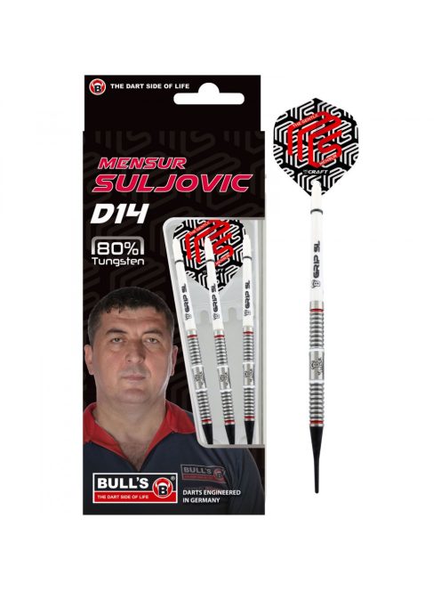 dart set Bull's Mensur Suljovic D14, soft, 80%, 18g