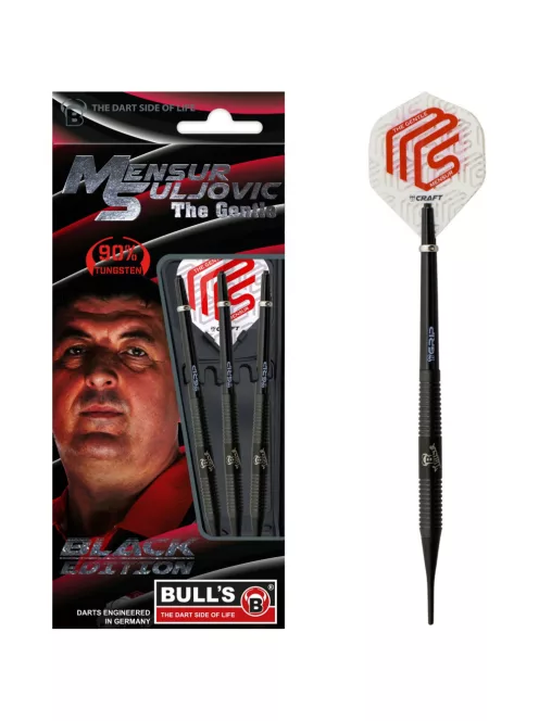 dart set soft Bull's Champion Black edt.Mensur Suljovic 18gr