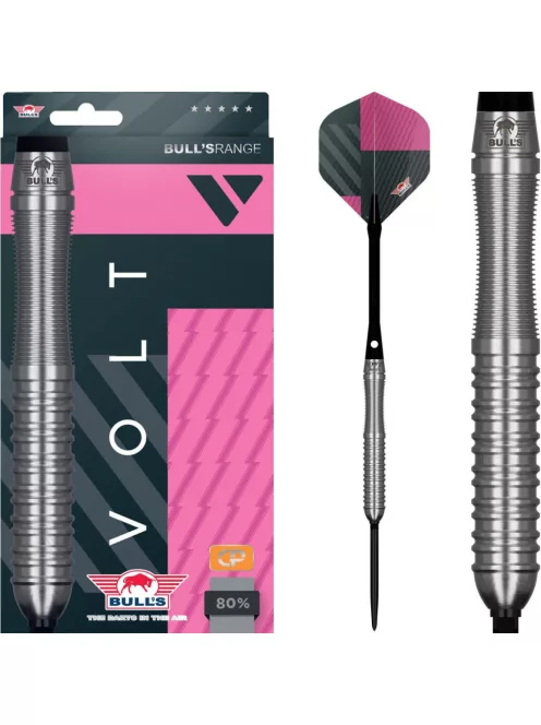 Darts szett steel Bulls NL Volt Pink CP, 24g 80%