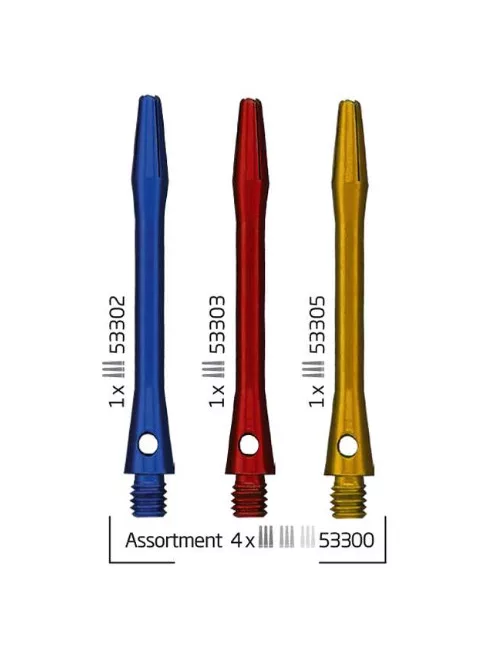 BULL' DARTS ALU. SIMPLEX STEM SET LONG( 4 x 3 stems)