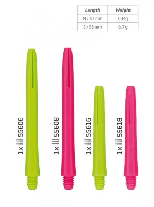 Bull's darts shaft Nylon pink short