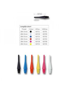 Bull's dart tip Longlife yellow 6mm, 100pcs/pack