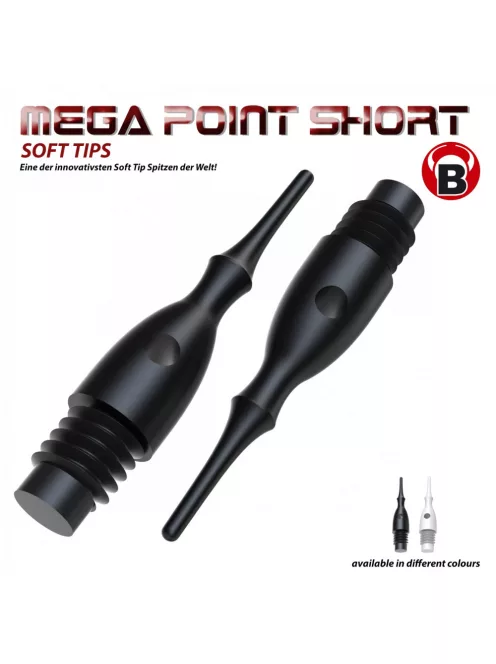 dart tip BULL'S Mega Point short white 6mm(2BA)