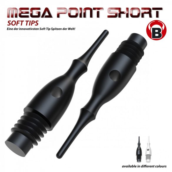 dart tip BULL'S Mega Point short white 6mm(2BA)