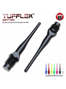 Bull's dart tip Tufflex black 6mm, 100pcs/pack