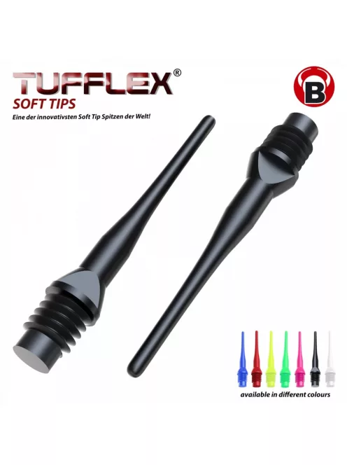 Bull's dart tip Tufflex black 6mm, 100pcs/pack
