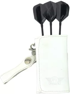 dart case Bull's Caddy white genuine leather