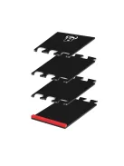 darts mat Bull's Dart Mat, black-red, with dart backing