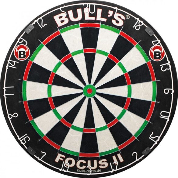 Bull's Focus II official competition darts board, sisal hemp, blade grid