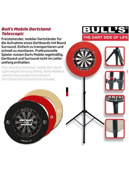 Bull's Moove complete professional dart set with Corona lighting and stand
