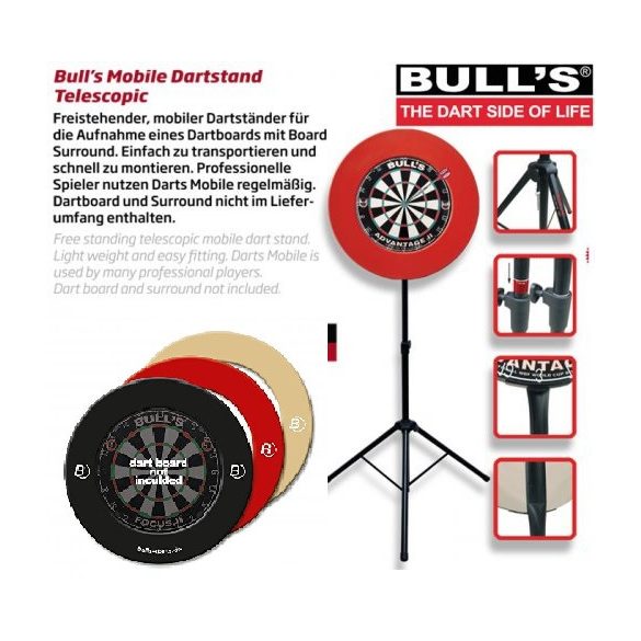 Bull's Moove complete professional dart set with Corona lighting and stand