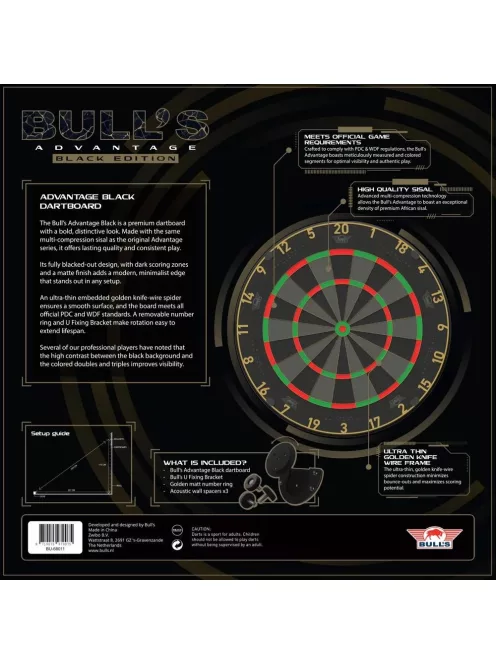 dart tábla sisal Bull's NL Advantage Black