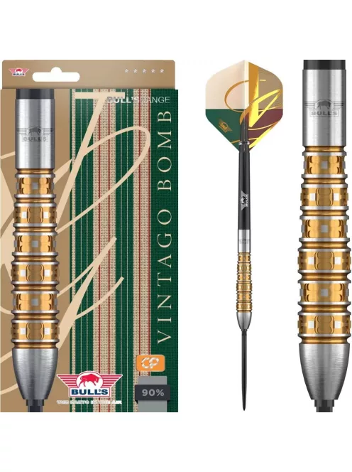 Darts szett steel Bull's NL CP Vintago Bomb, 2g 90%